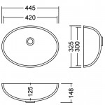 AWO 42 D Eclipse Waschbecken Unterbau 420x300 mm