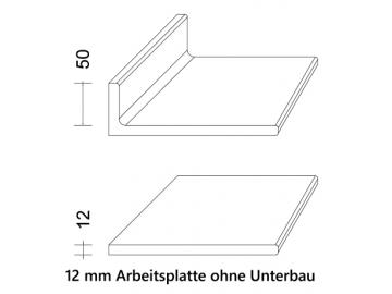 Staron Arbeitsplatte PG A Solid I  ohne Trägerplatte