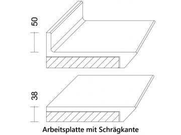 Staron Arbeitsplatte PG A Solid I mit Sonderkante