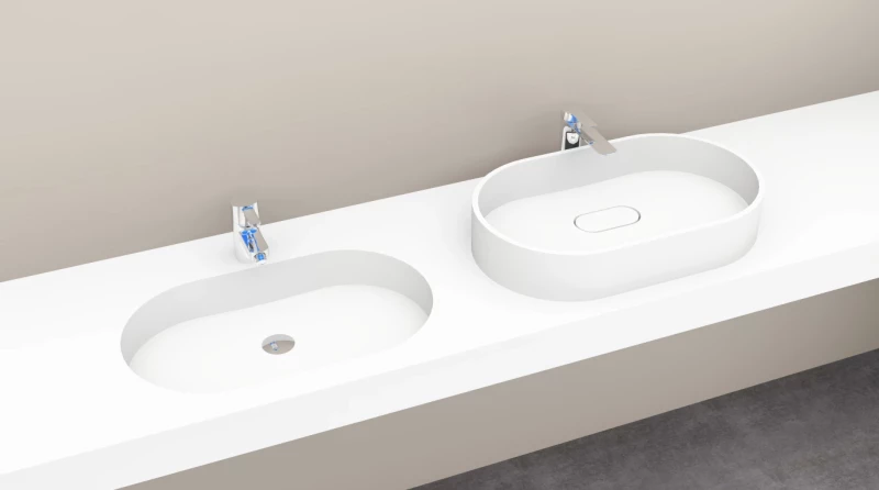 AWL 50_30 Pebble PG D Waschbecken Auf-und Unterbau