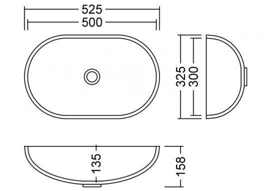 AWL 50 G Premiere Waschbecken Unterbau 500x300 mm