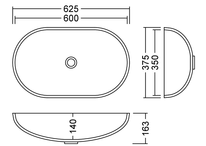 AWL 60 G Premiere Waschbecken Unterbau 600x350 mm