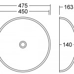 AWR 45 G Premiere Waschbecken Unterbau D 450 mm