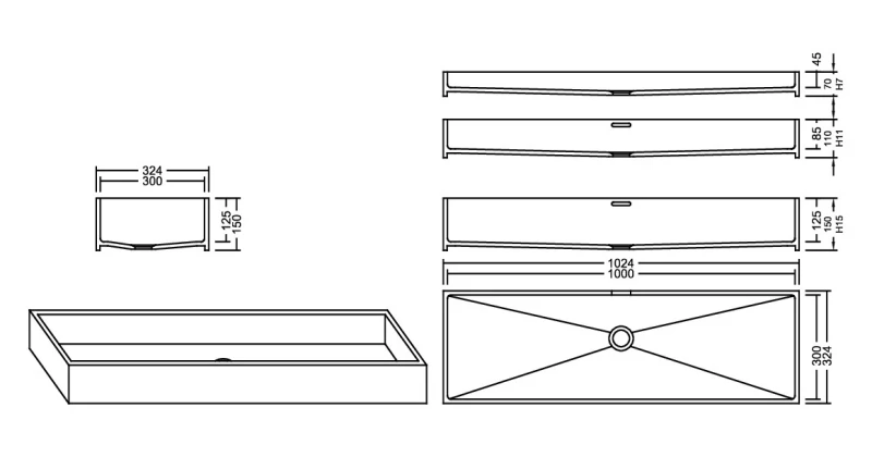 AWE 100_30 Aspen PG D Waschbecken Auf-und Unterbau