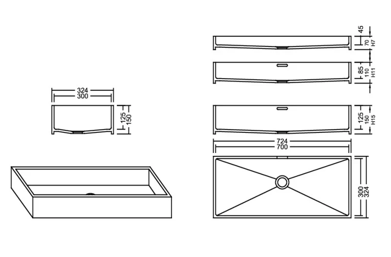 AWE 70_30 Aspen PG D Waschbecken Auf-und Unterbau