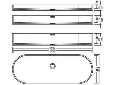 AWL 100_35 Tempest PG F Waschbecken Auf-und Unterbau