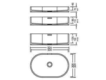 AWL 50_30 Bellassimo PG G Waschbecken Auf-und Unterbau