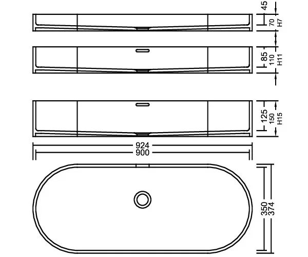 AWL 90_35 Tempest PG F Waschbecken Auf-und Unterbau