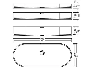 AWL 90_35 Tempest PG F Waschbecken Auf-und Unterbau