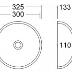 AWR 30 A Solid I Waschbecken Unterbau D 300 mm