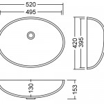 AWO 49 A Solid I Waschbecken Unterbau 495x395 mm