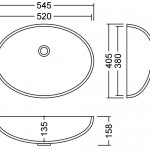 AWO 52 B Solid II Waschbecken Unterbau 520x380 mm