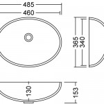 AWO 46 B Solid II Waschbecken Unterbau 460x340 mm