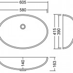 AWO 58 C Sanded Waschbecken Unterbau 580x390 mm