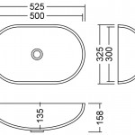 AWL 50 F Supreme Waschbecken Unterbau 500x300 mm