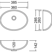 AWO 36 C Magic Waschbecken Unterbau 360x260 mm