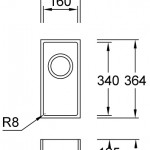 Combi E16 A Solid I Spülbecken Unterbau 160x340 mm